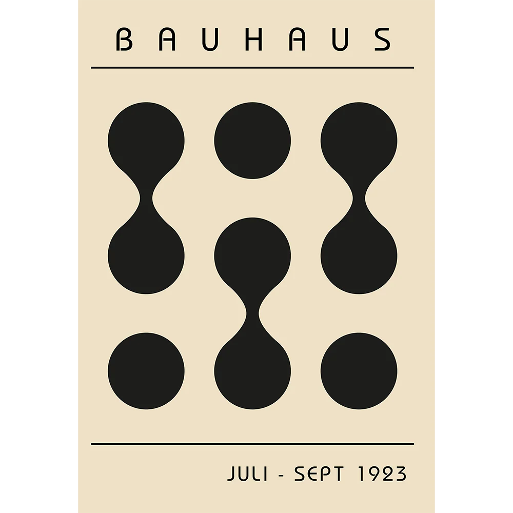 Bauhaus poster, July-September 1923, with connected dot motifs